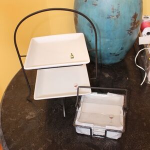 Target ,metal serving tray - NEW caddy photos of white glasses and wine bottles